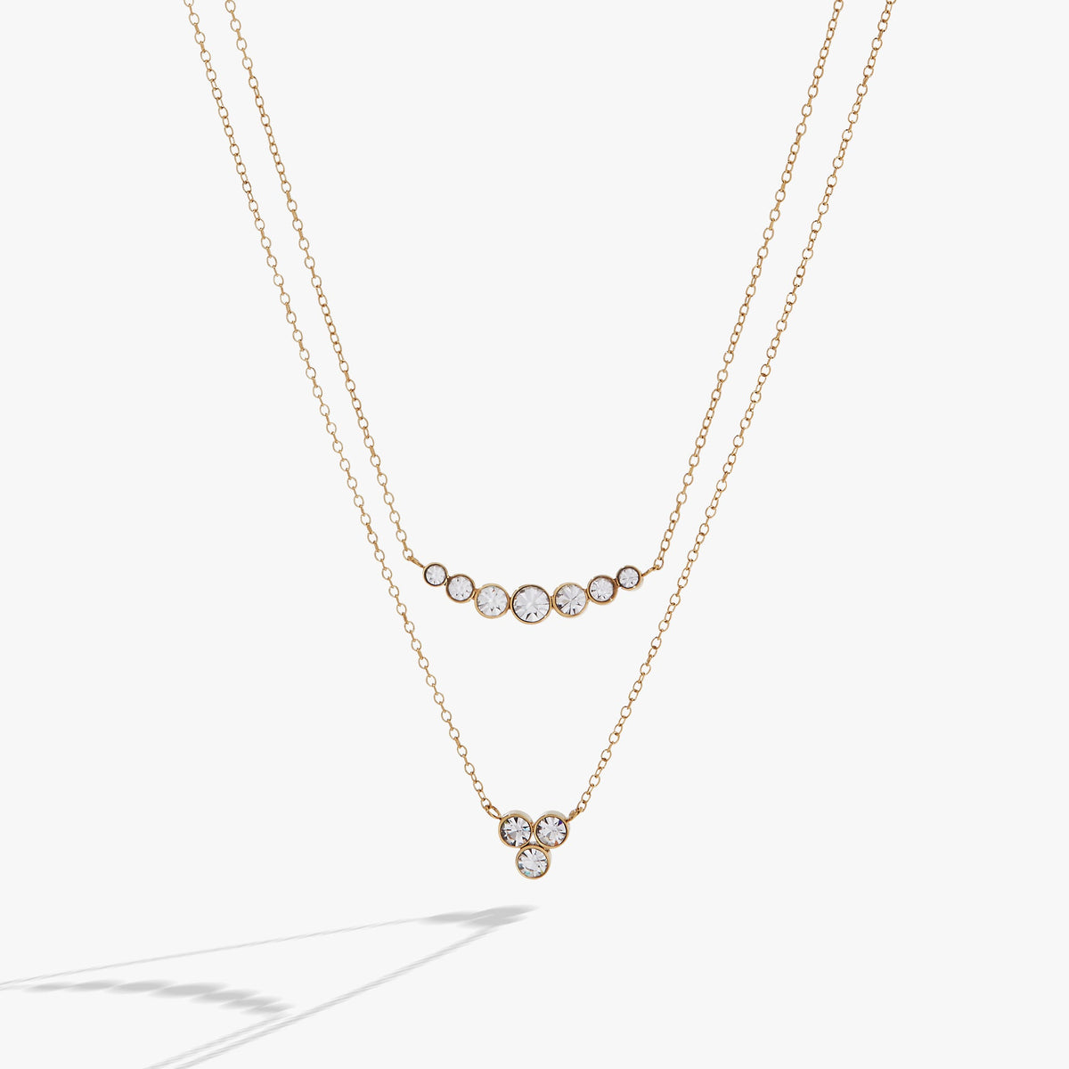 Double-Layer Crystal Necklace - Aaria Tees