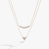Double-Layer Crystal Necklace - Aaria Tees Aaria Tees
