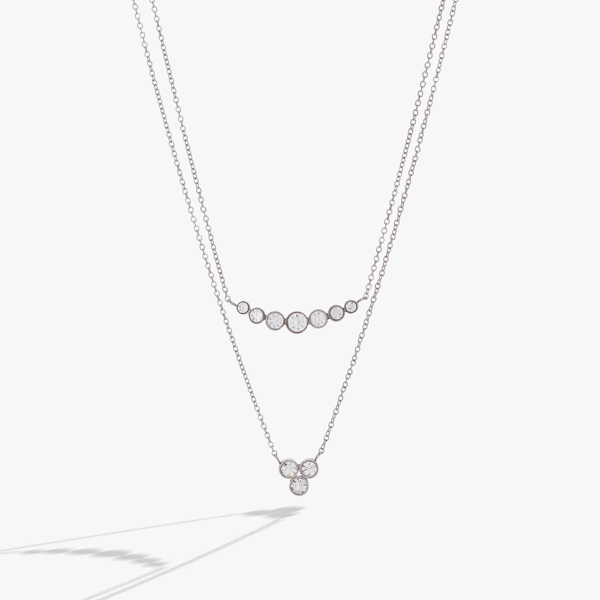 Double-Layer Crystal Necklace - Aaria Tees Aaria Tees