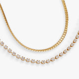 Double Strand Crystal Tennis Chain Bracelet - Aaria Tees Aaria Tees