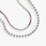 Double Strand Crystal Tennis Chain Bracelet - Aaria Tees Aaria Tees