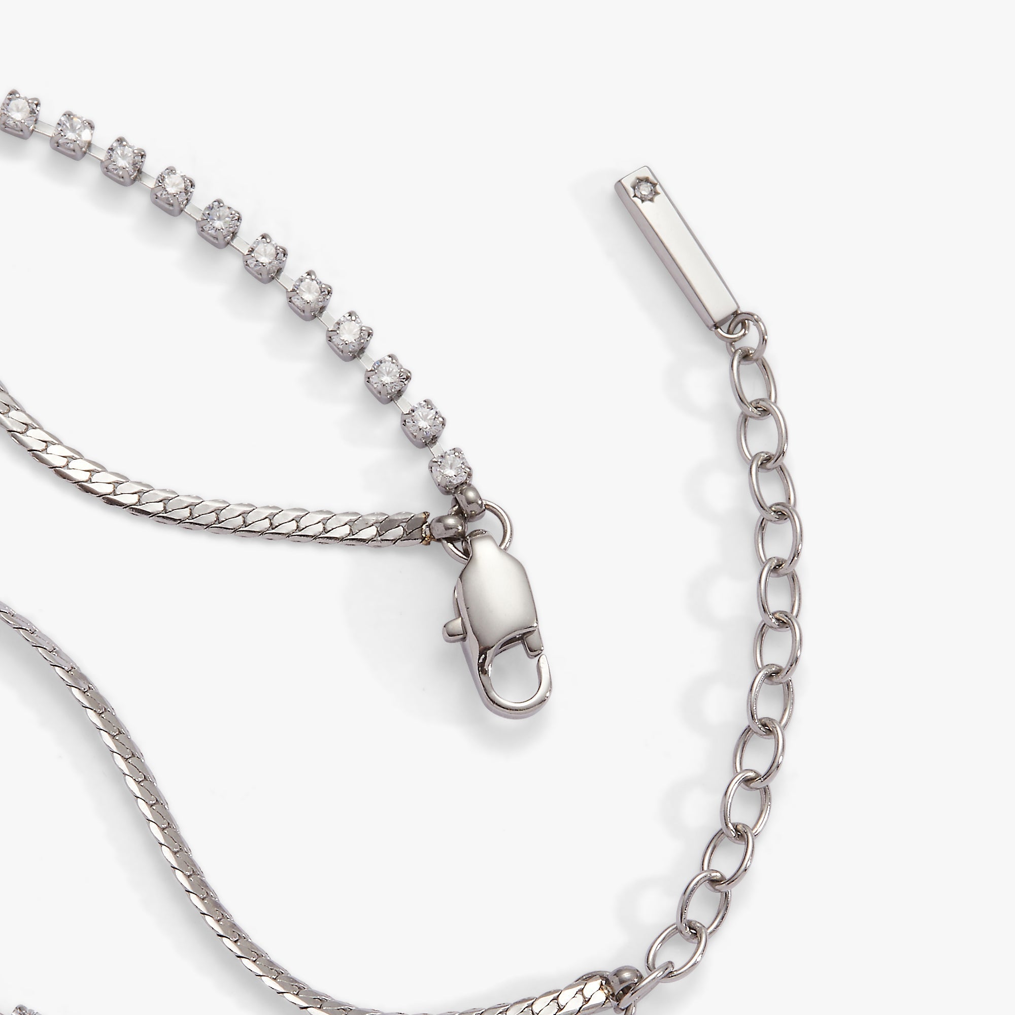 Double Strand Crystal Tennis Chain Bracelet - Aaria Tees Aaria Tees