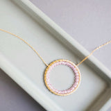 Rose Quartz Halo Jewelry Set Aaria Tees