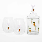 3D Easter Bunny Jar & Wine Glass Collection Aaria Tees