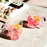 3D Flamingo Glass Mugs Aaria Tees