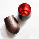 Black Swirl Stemless Wine Glasses Aaria Tees