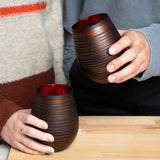 Black Swirl Stemless Wine Glasses Aaria Tees