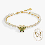 Emerald Swallowtail Butterfly Charm Bracelet - Aaria Tees Aaria Tees