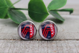 St Louis City Soccer || 12mm Glass Stud Earrings || Hypoallergenic Aaria Tees