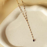 Pink Tourmaline Quartz Kensington Necklace Aaria Tees