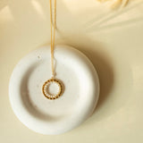Pearl Halo Mini Gold Pendant Aaria Tees