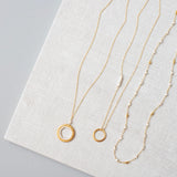 Pearl Halo Mini Gold Pendant Aaria Tees