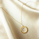 Pearl Halo Mini Gold Pendant Aaria Tees
