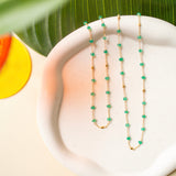 Margarita Chains - Green Onyx, Moonstone, Coral Aaria Tees