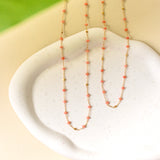 Margarita Chains - Green Onyx, Moonstone, Coral Aaria Tees