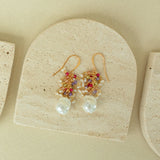 Pearl Gossamer Earrings Aaria Tees