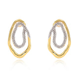 Harper Two Tone Pave Earring Aaria Tees