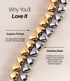 Heart Charm Tennis Bracelet - Aaria Tees Aaria Tees