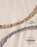 Heart Charm Tennis Bracelet - Aaria Tees Aaria Tees