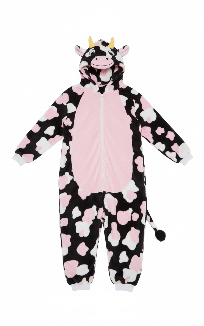 Cow Onesie Animal Costume Girls Women Pajamas - Aaria Tees Aaria Tees