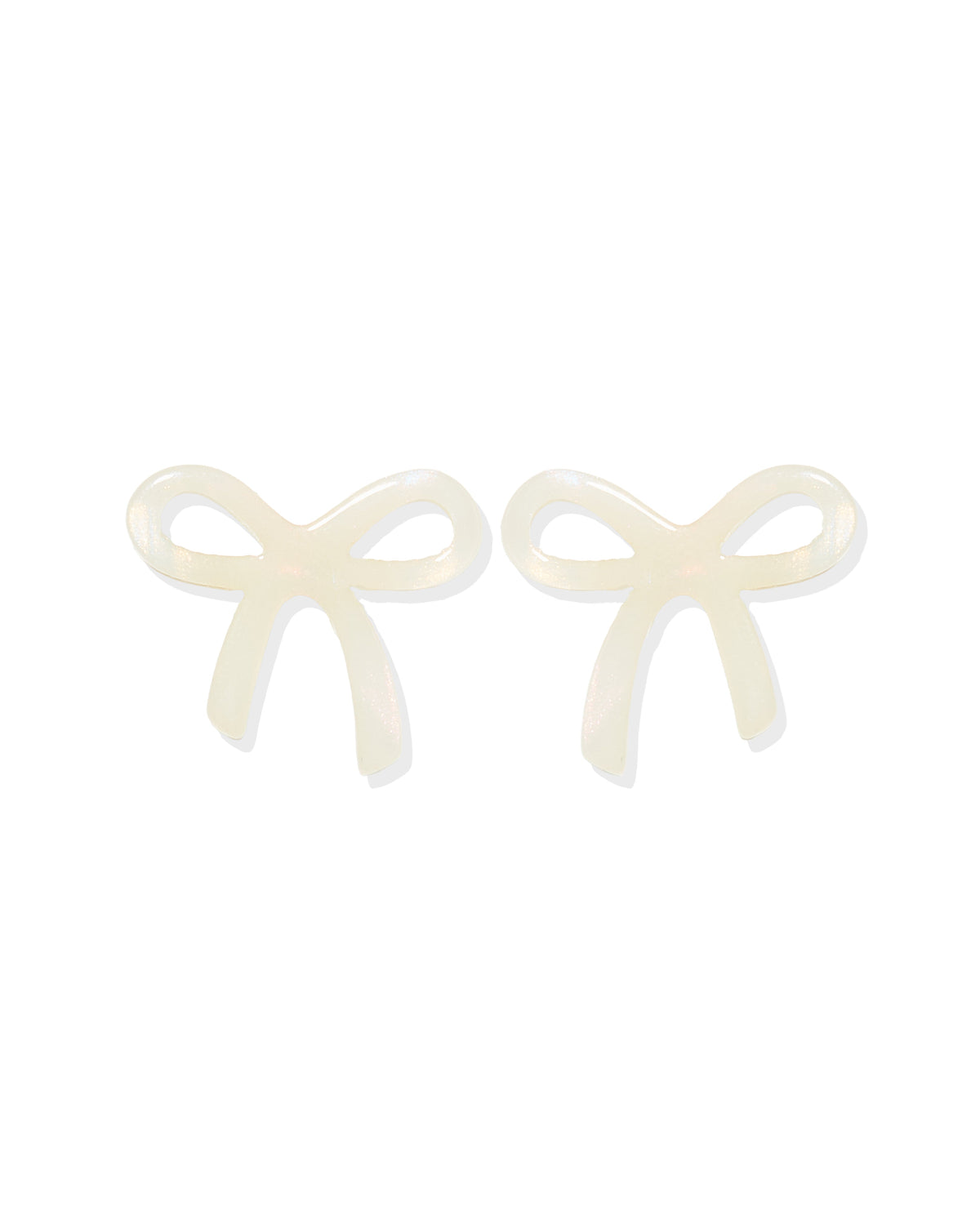 Kylie Bow Earrings - Iridescent - Aaria Tees