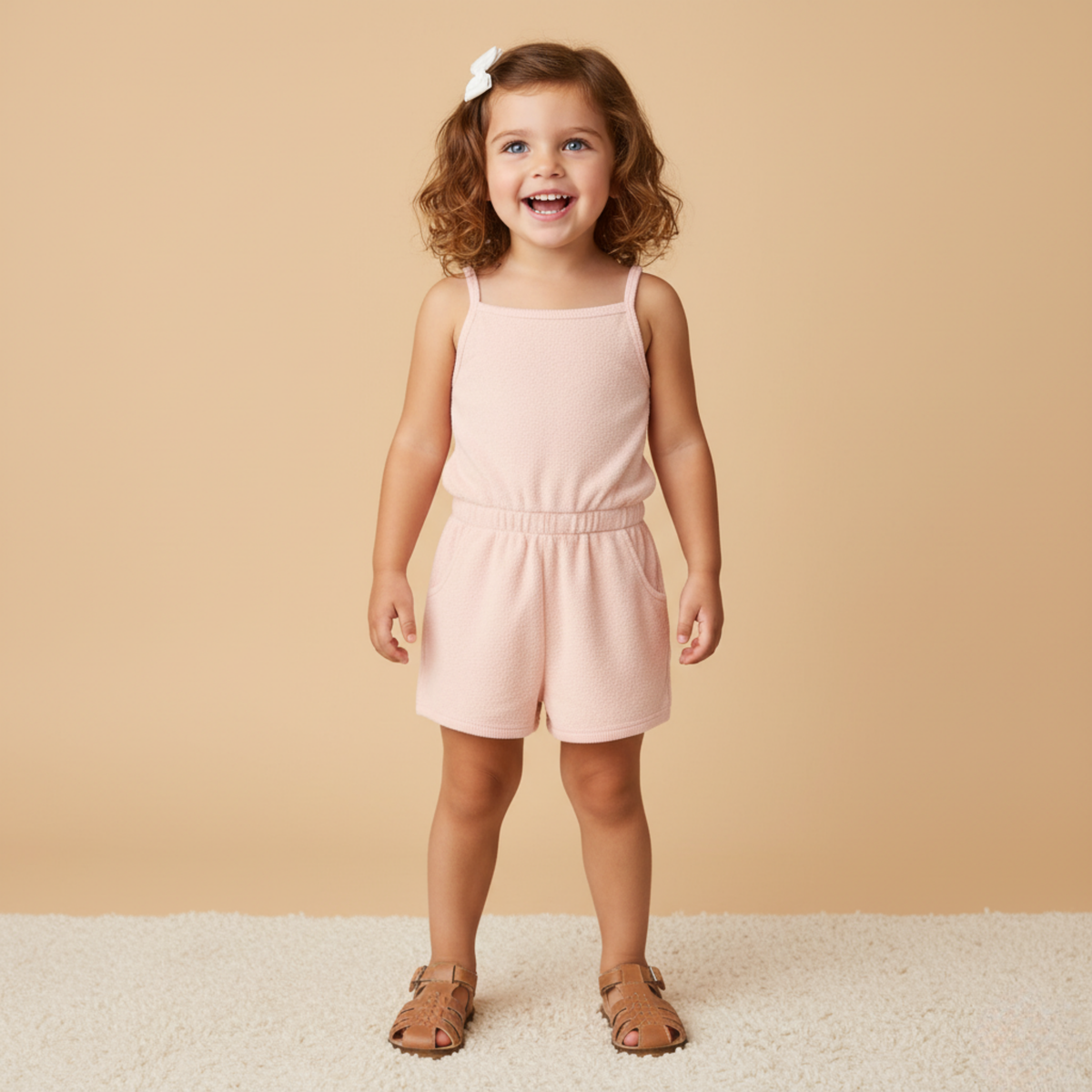Organic Tank Romper - Blush - Aaria Tees