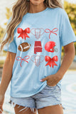 Light Blue Alabama Game Day Rugby Graphic T Shirt Aaria Tees