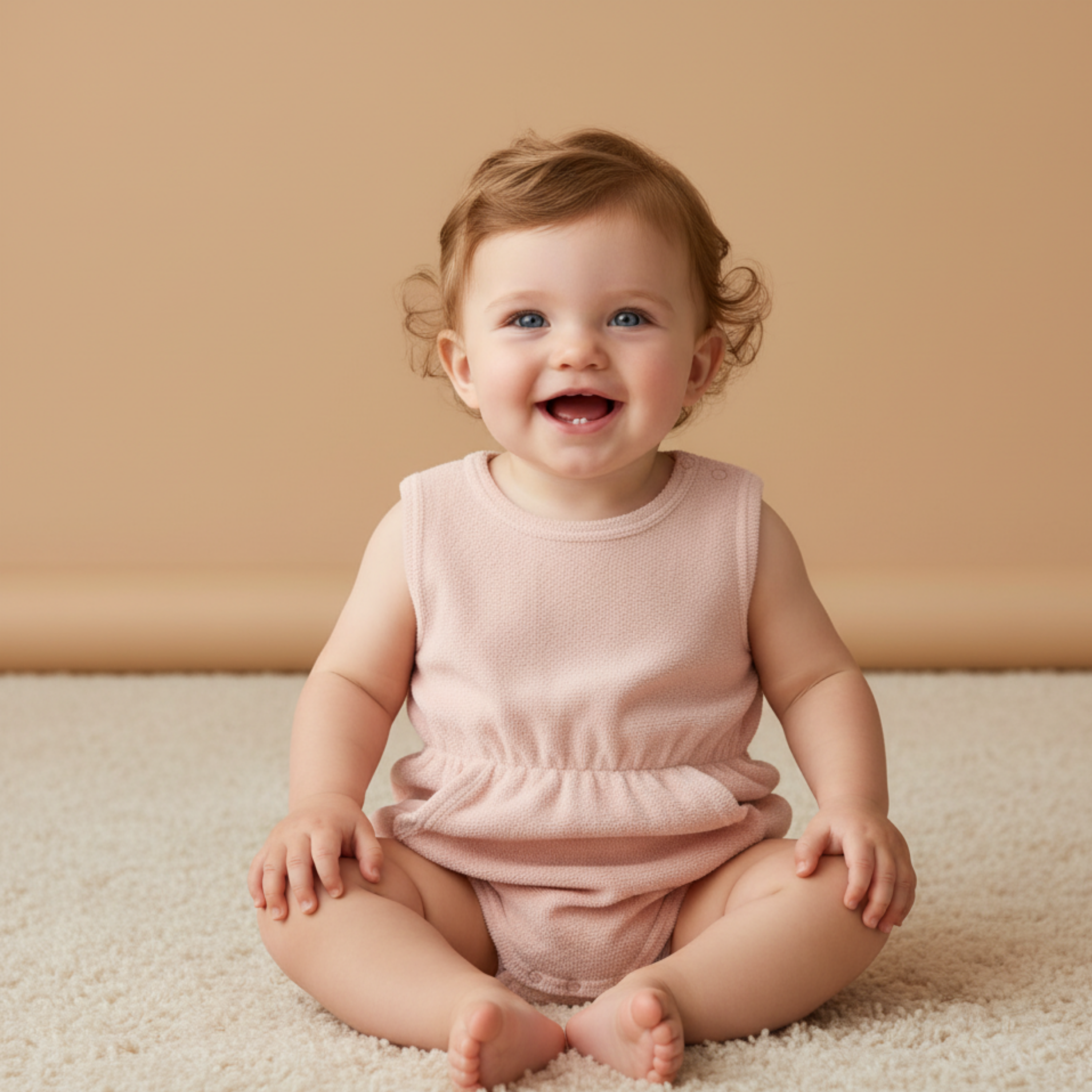Organic Clinch Romper - Blush - Aaria Tees Aaria Tees