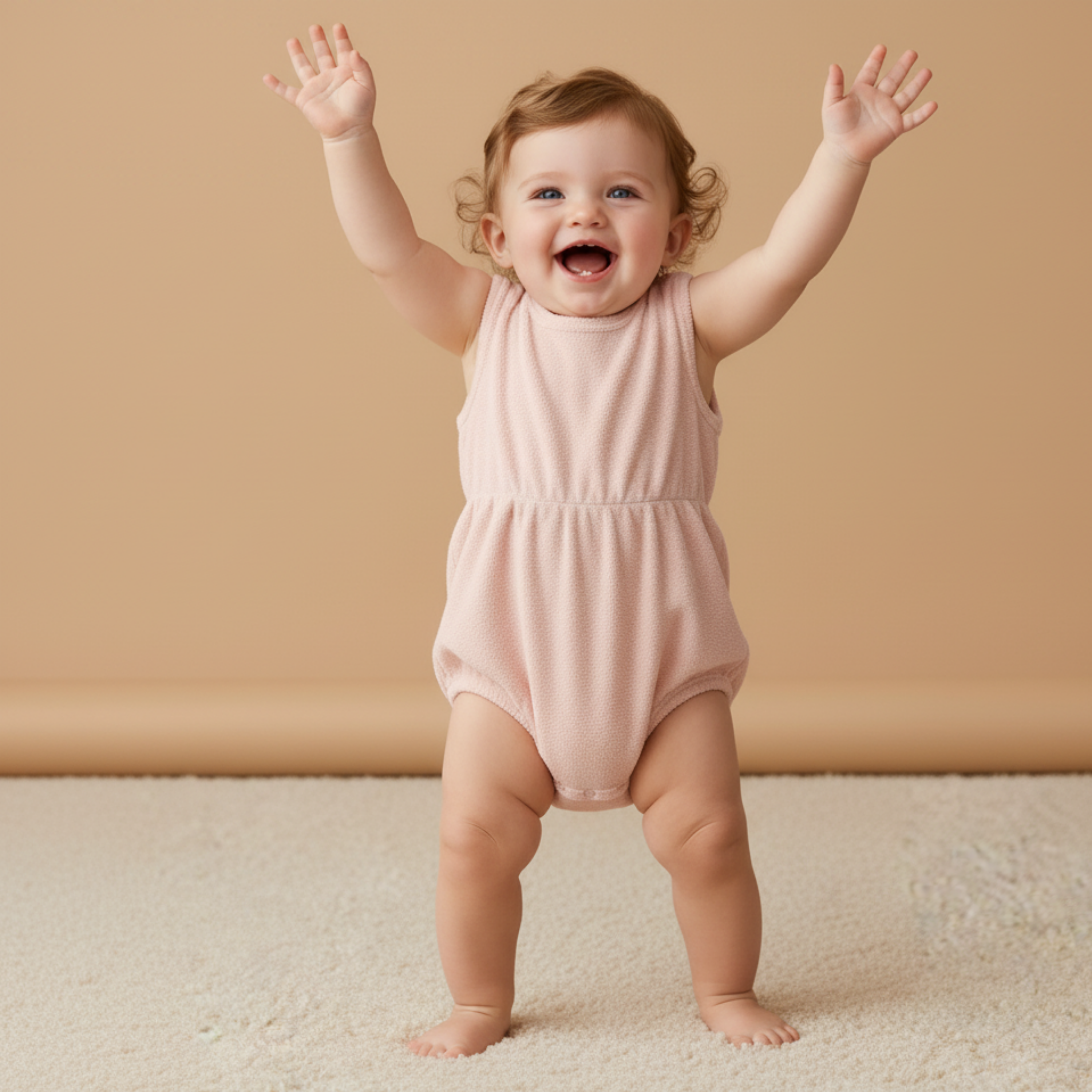Organic Clinch Romper - Blush - Aaria Tees Aaria Tees