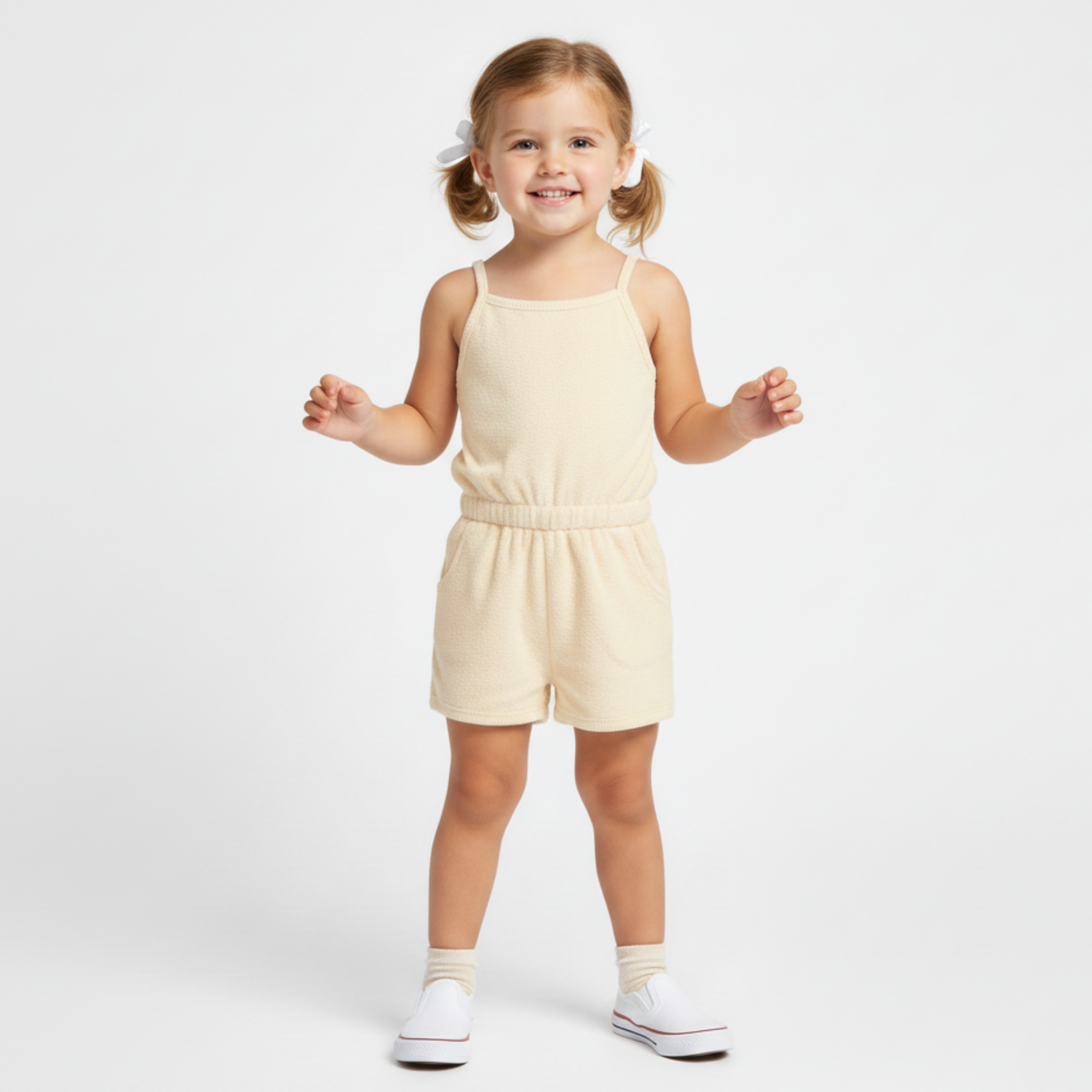 Organic Tank Romper - Butter Yellow - Aaria Tees Aaria Tees