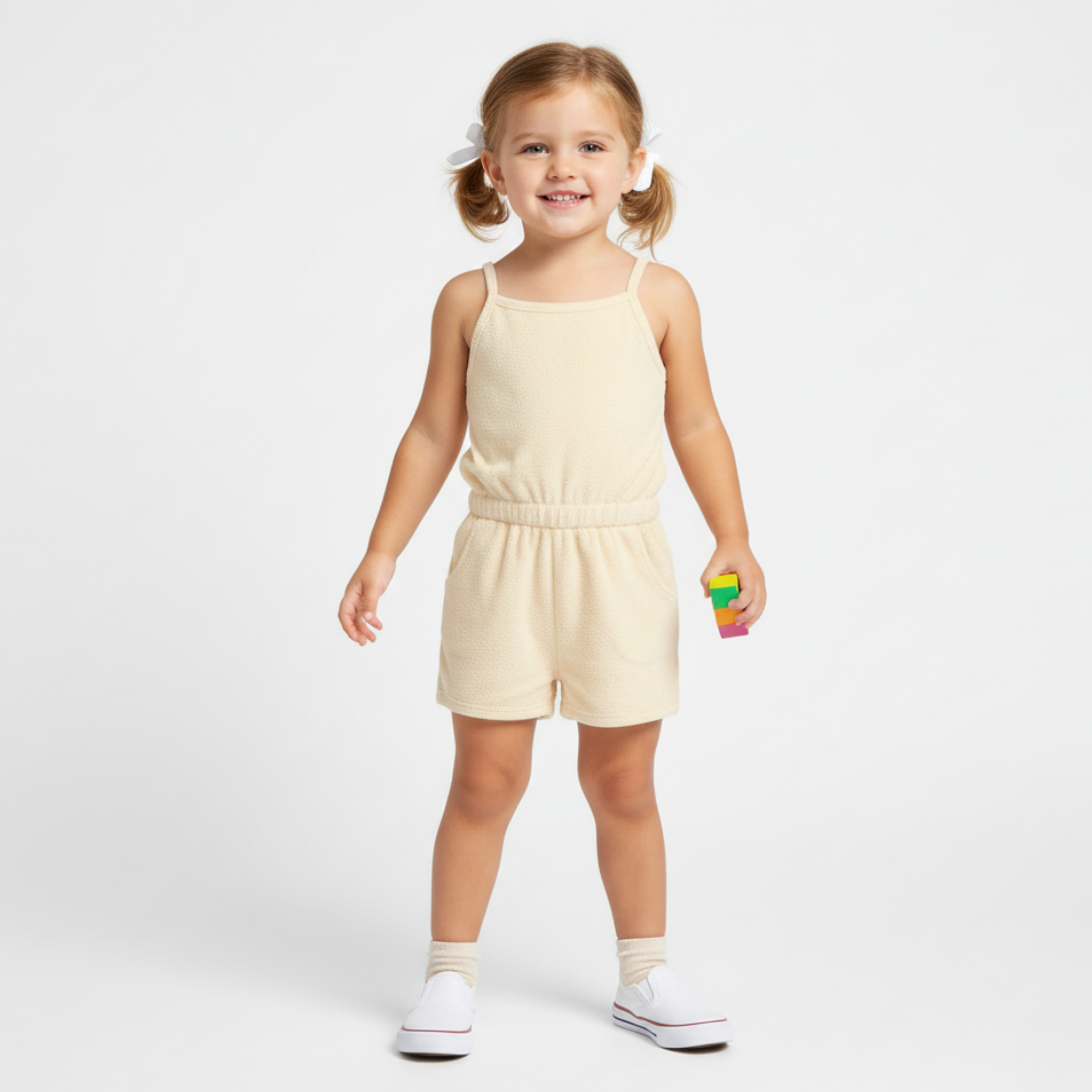 Organic Tank Romper - Butter Yellow - Aaria Tees Aaria Tees