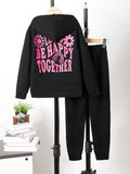Children's Graphic Long Sleeve Hoodie and Pants Set Aaria Tees