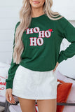 Evergreen Embroidered Letter Graphic Christmas Fashion Sweatshirt Aaria Tees