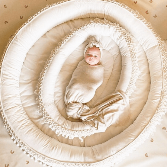 Macrame Oval Play Mat & Round Play Mat Bundle - Aaria Tees