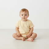 Organic Short Romper - Butter Yellow - Aaria Tees Aaria Tees