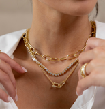 U Link Pave Necklace Aaria Tees
