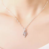 Soft Fashion Inlaid Love Zircon Female Plated Necklaces Aaria Tees