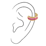 Peyton Cz Ear Cuff Red Aaria Tees