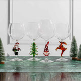 3D Christmas Tree Wine Glasses Aaria Tees