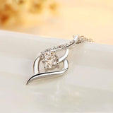 Soft Fashion Inlaid Love Zircon Female Plated Necklaces Aaria Tees