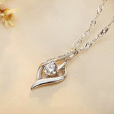 Soft Fashion Inlaid Love Zircon Female Plated Necklaces Aaria Tees