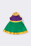 Mardi gras tennis ruffle girl dress - Aaria Tees Aaria Tees