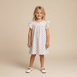 Organic Short Sleeve Flutter Dress - Lavender - Aaria Tees Aaria Tees