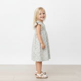 Organic Short Sleeve Flutter Dress - Tulle Floral - Aaria Tees Aaria Tees