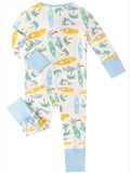 PoshTOT Beach Surfing Bamboo Baby Convertible Zippy Romper - Aaria Tees Aaria Tees