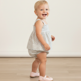 Organic Scalloped Top & Bloomers Set - Tulle Floral - Aaria Tees Aaria Tees