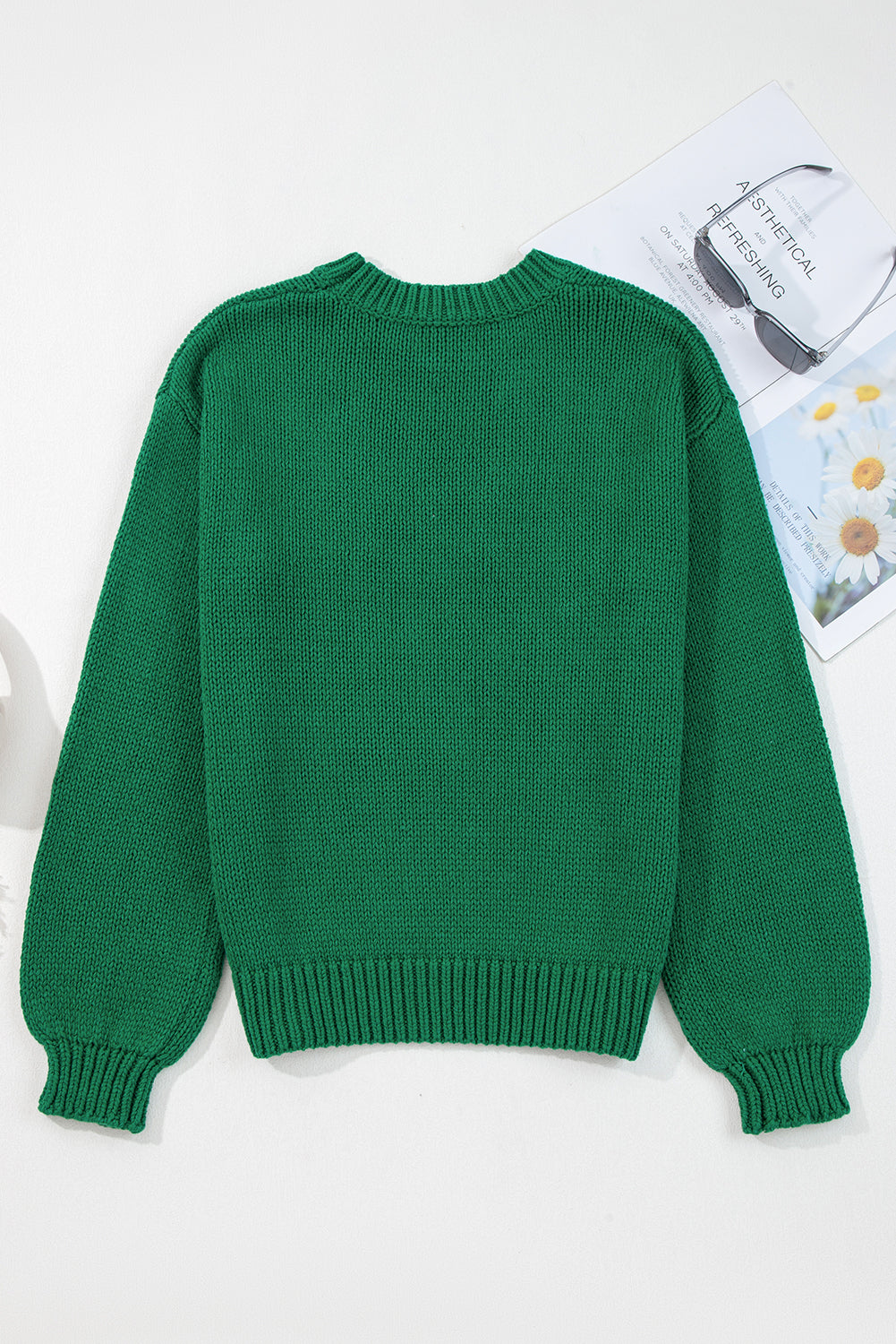 Monamara Bow Graphic Christmas Sweater - Aaria Tees Aaria Tees