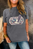 Gray Western Camo Mallard Graphic Tee Aaria Tees