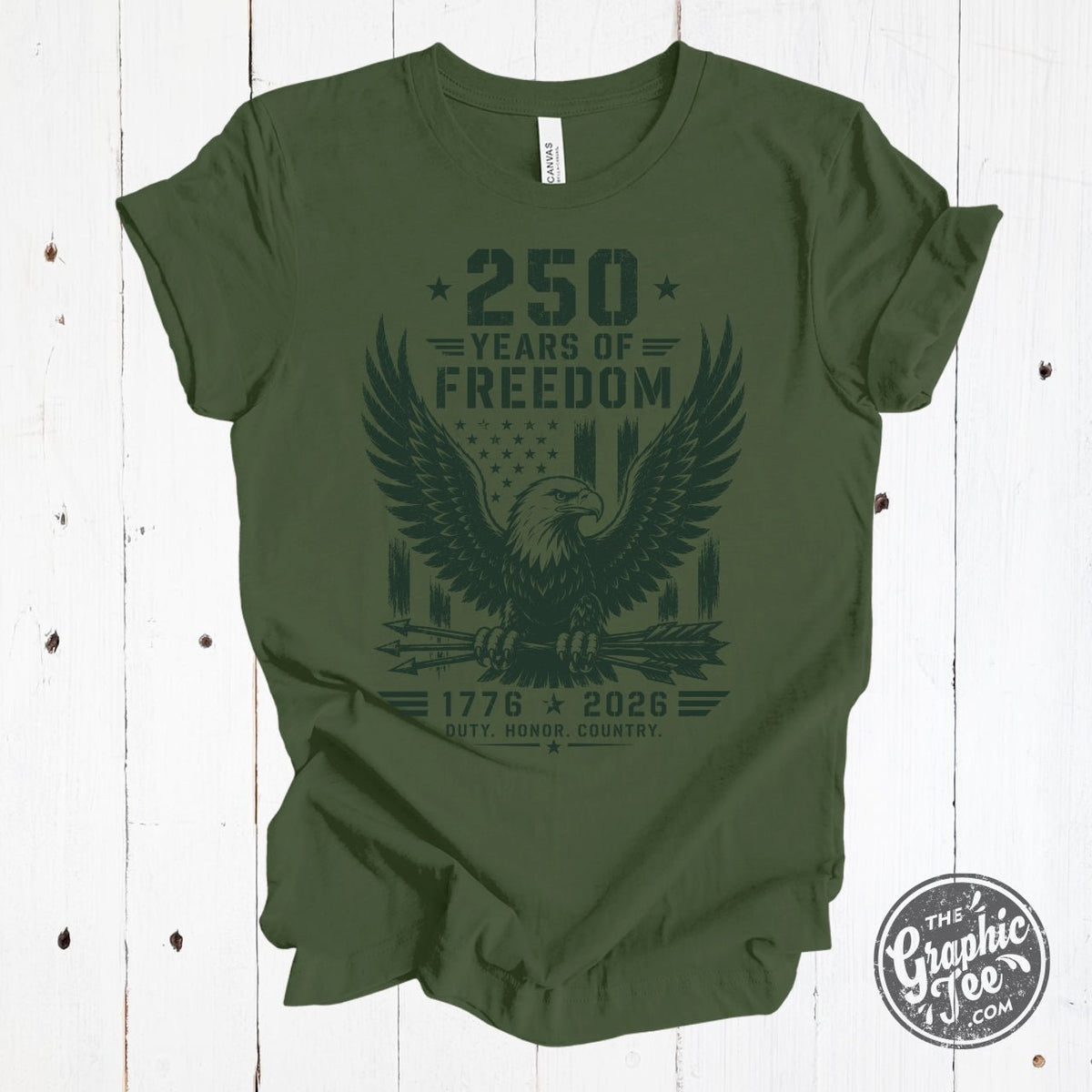 250 Years of Freedom Short Sleeve Graphic Tee - Aaria Tees