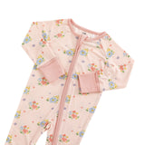 Blush Bloom (Convertible Zip Footies) - Aaria Tees Aaria Tees